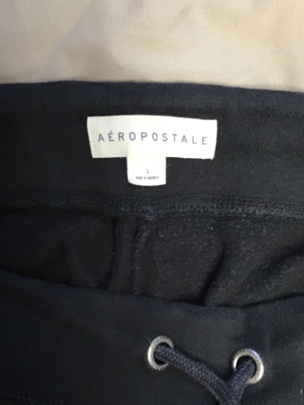 Aeropostale Black Joggers with White Logo - Picture 2 of 4